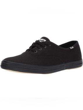 Keds Champion Black Classic Canvas Lace Up Flat Sneaker Sz 9